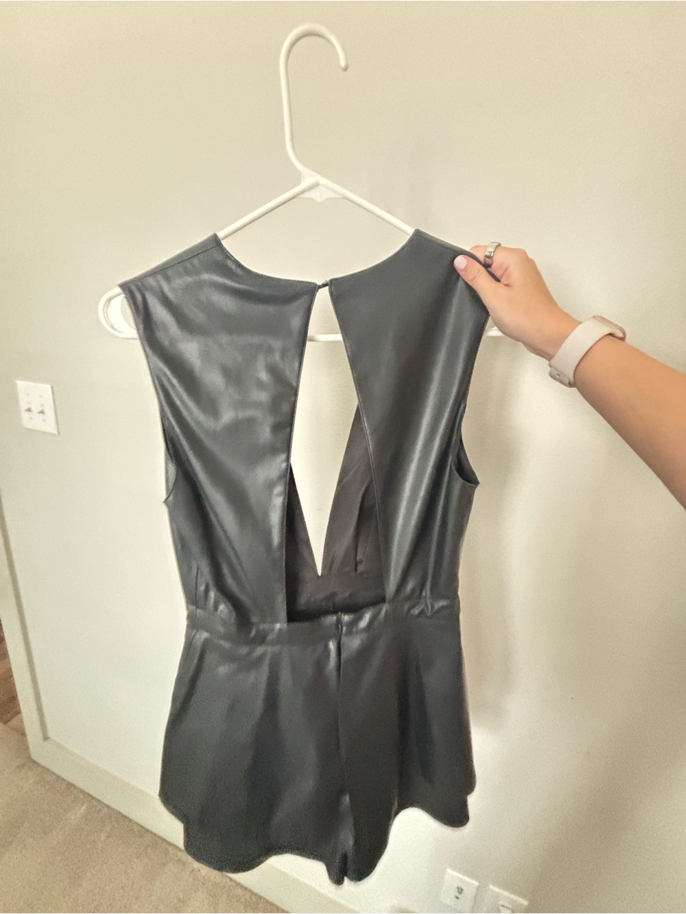 DO+BE Black leather romper - Picture 4 of 5